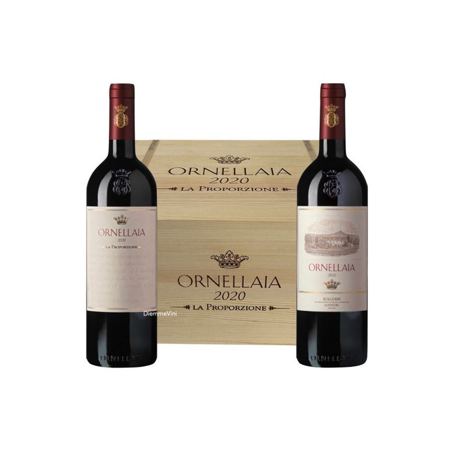 Cassa Ornellaia Bolgheri Rosso Superiore DOC 2020 - 5 etichetta standard+1 etichetta speciale "La Proporzione"