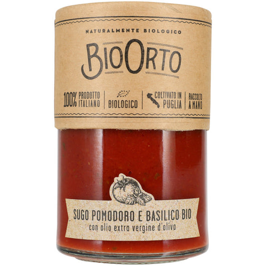 Sugo pomodoro e basilico Bio 550g - Bio Orto
