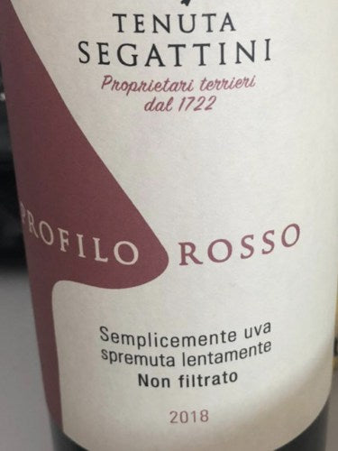 Profilo Rosso Selezione 2018 - Tenuta Segattini