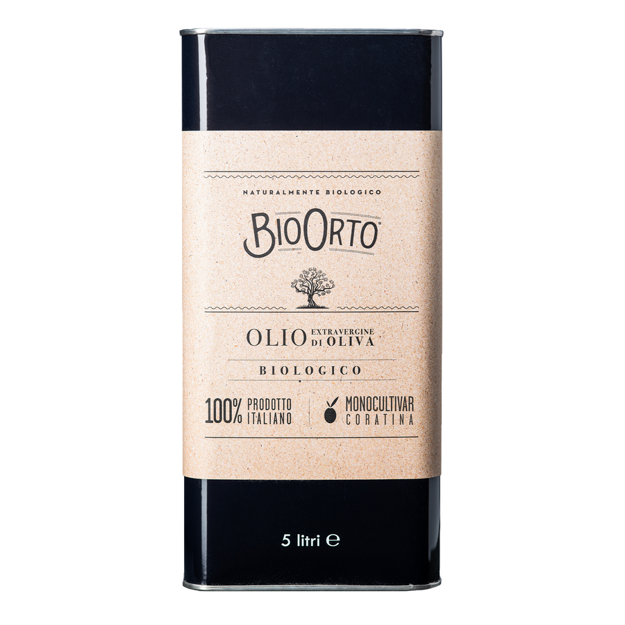 Olio EVO Monocultivar Bio di Coratina 5L- BioOrto