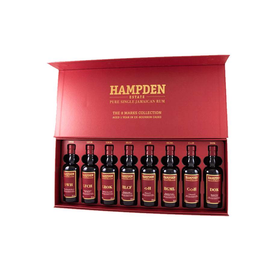 Hampden 1 An Coffret 8 Marks Collection Aged 1 Year in ex Bourbon Casks eu 52° 8x cl.20