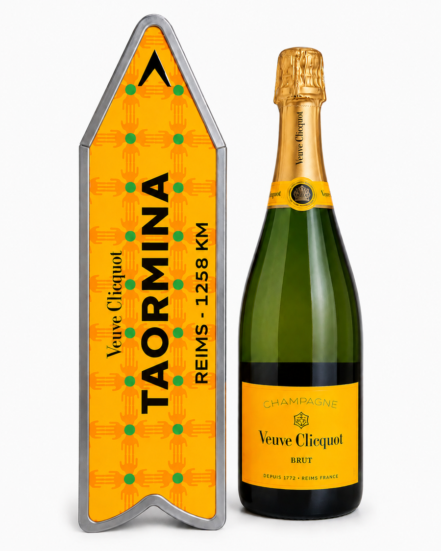 Champagne Veuve Clicquot Brut TAORMINA Arrow E.L. Par Yinka Ilori