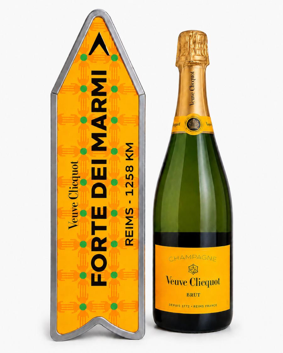 Champagne Veuve Clicquot Brut FORTE DEI MARMI Arrow E.L. Par Yinka Ilori