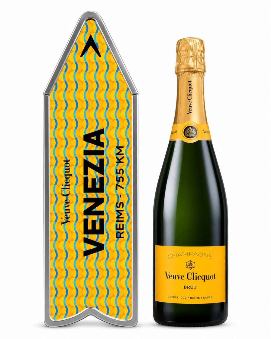 Champagne Veuve Clicquot Brut VENEZIA Arrow E.L. Par Yinka Ilori