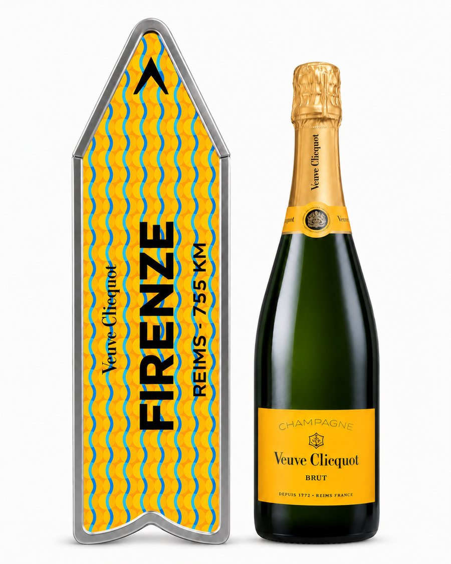 Champagne Veuve Clicquot Brut FIRENZE Arrow E.L. Par Yinka Ilori