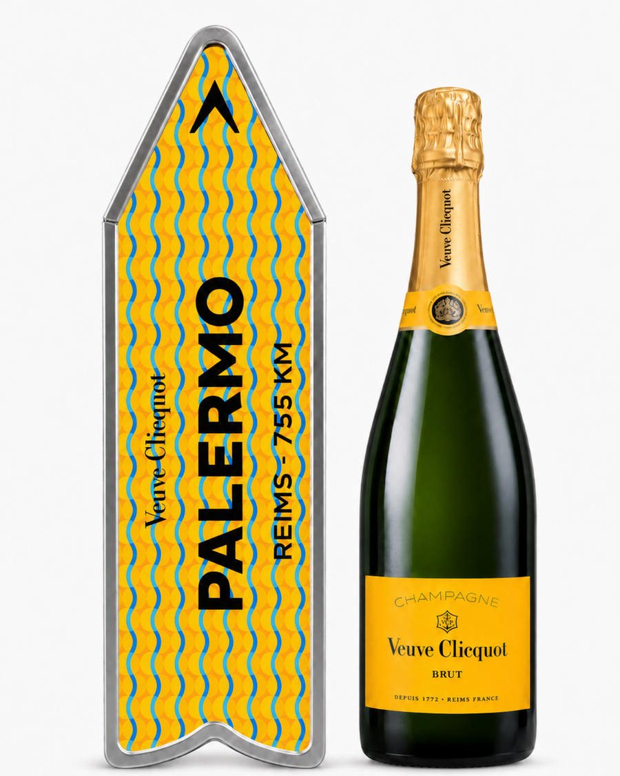 Champagne Veuve Clicquot Brut PALERMO Arrow E.L. Par Yinka Ilori