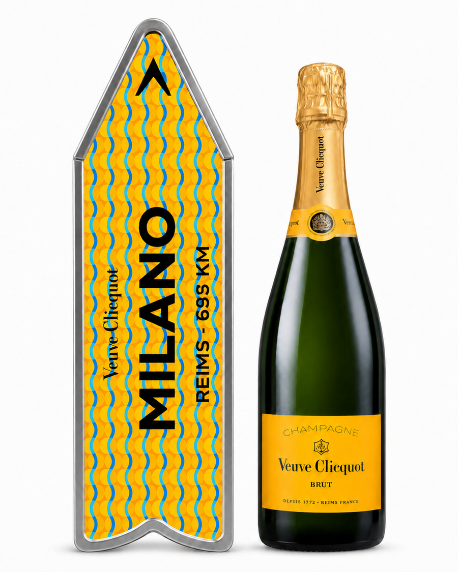 Champagne Veuve Clicquot Brut MILANO Arrow E.L. Par Yinka Ilori