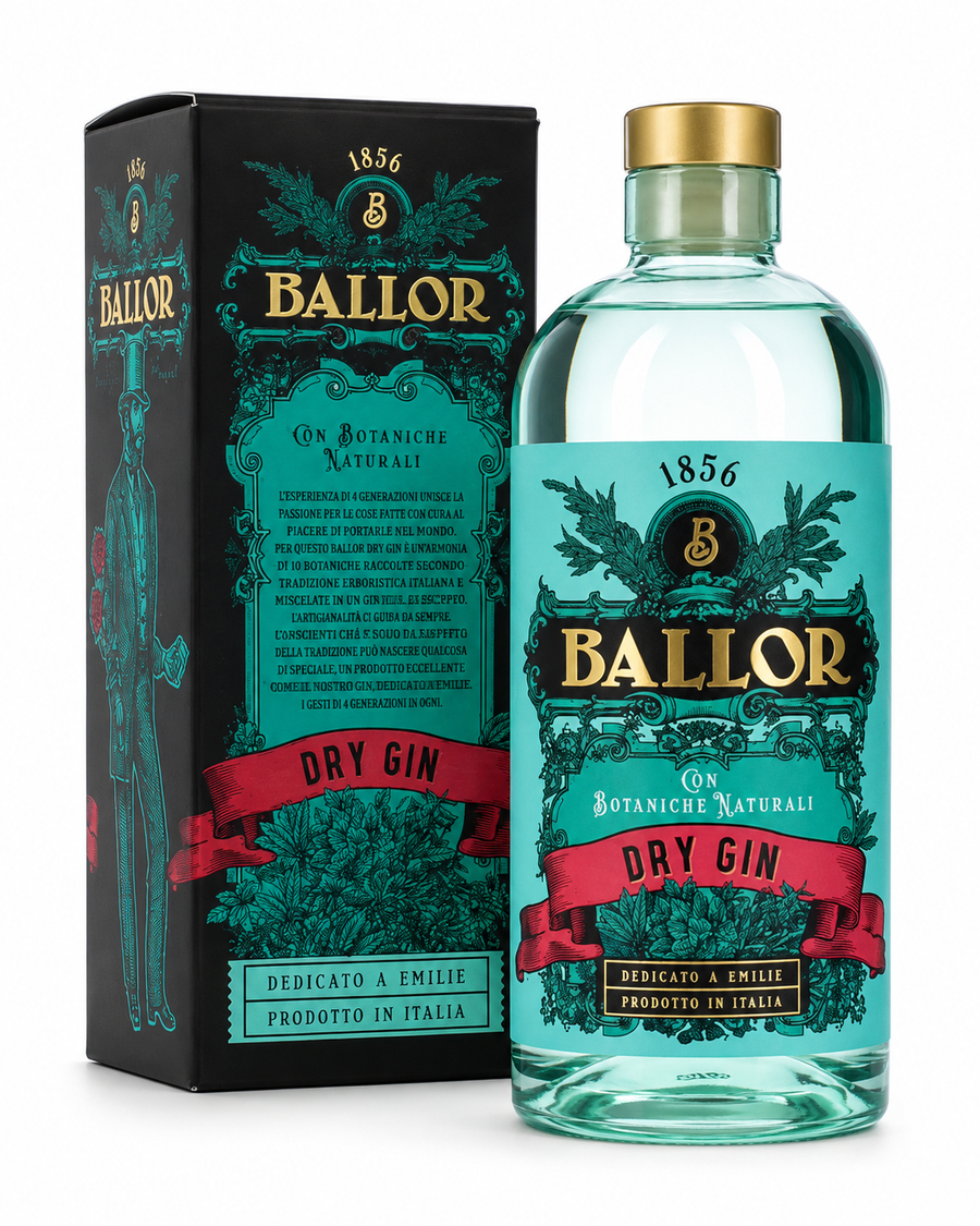 Dry Gin dedicato ad Emilie 450cl (astucciato) - Ballor