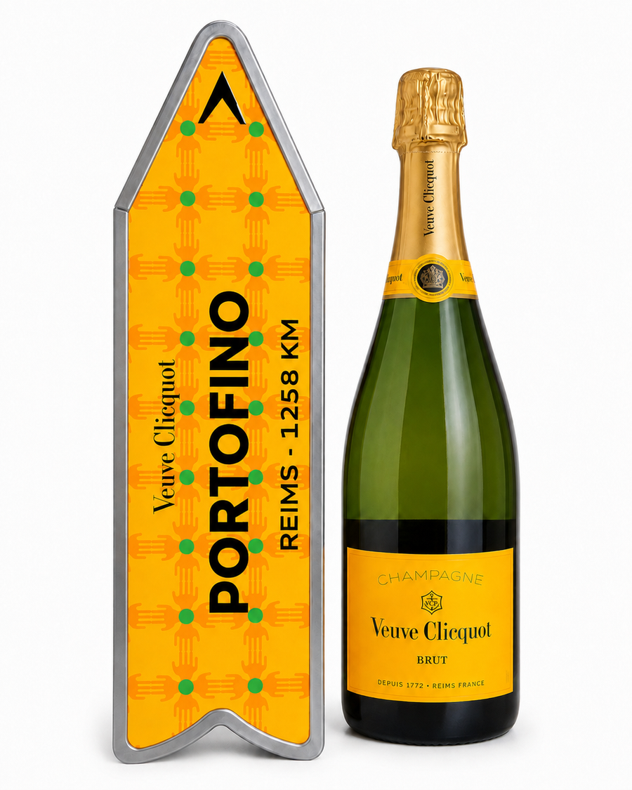 Champagne Veuve Clicquot Brut PORTOFINO Arrow E.L. Par Yinka Ilori
