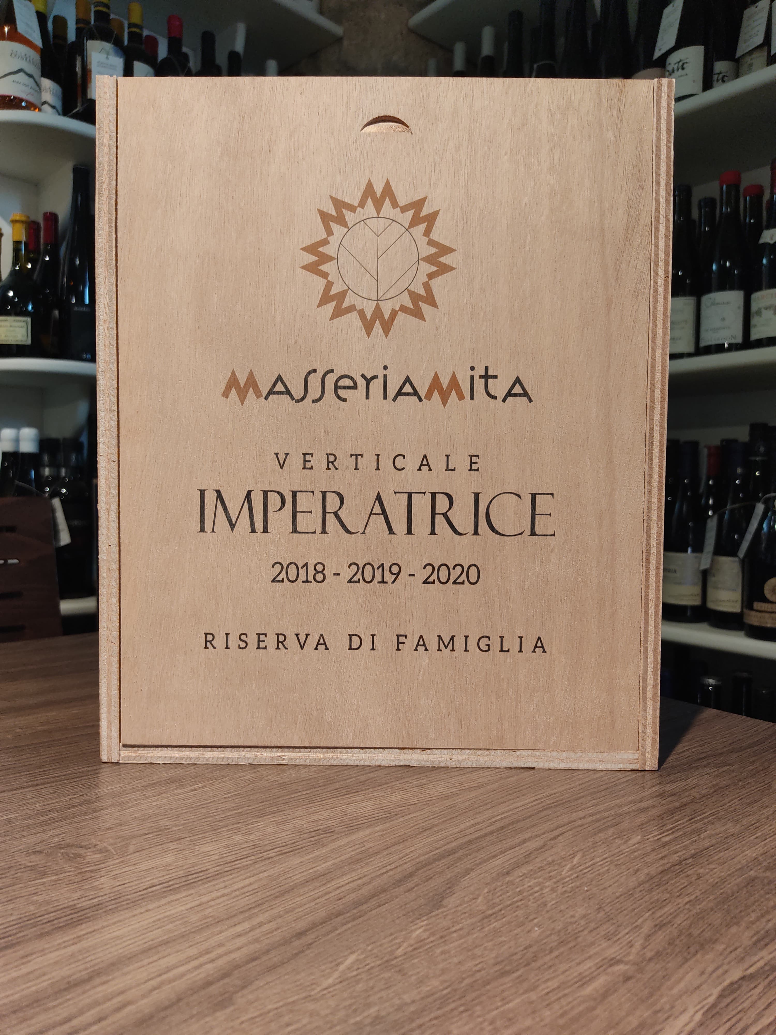 Primitivo Negroamaro Salento IGP Riserva 2018-2019-2020 Cassetta in Okumè  - Masseria Mita Imperatrice