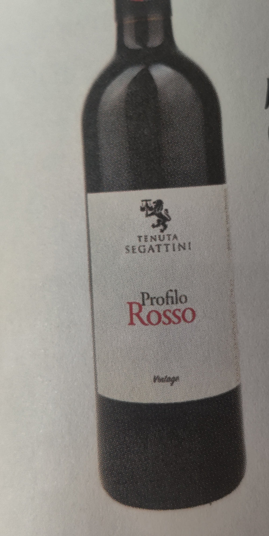 Profilo rosso selezione Tenuta segattint Pastrengo vr